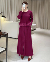 Luxury Stretchy Plissé Pant Suit